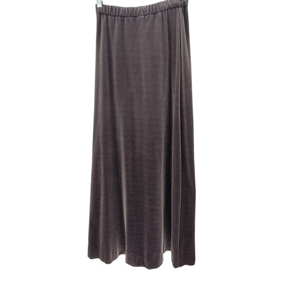 Vintage Butte Knit Iridescent Velour Rhinestone Button Jacket Maxi Skirt Set - Picture 13 of 17